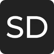 A dark rounded square with the letters SD in white
