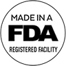 Made in an FDA registered facility badge